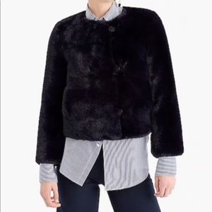 J.Crew Collection Cropped Faux Fur Jacket